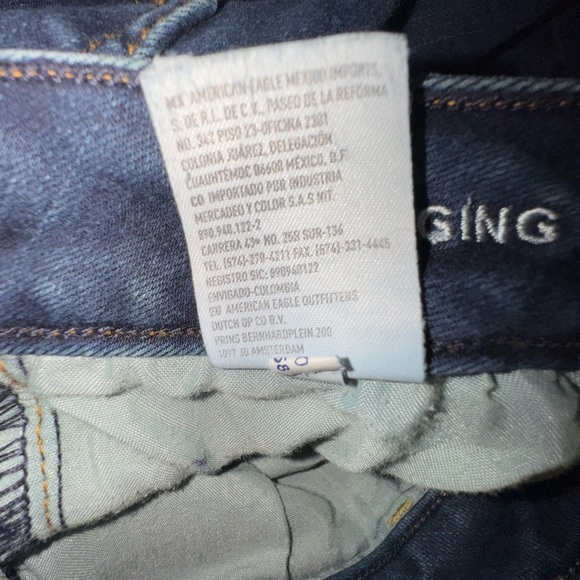 American Eagle Blue Denim Women's super stretch skinny Jeggings. Size 10. VGUC - Picture 11 of 13